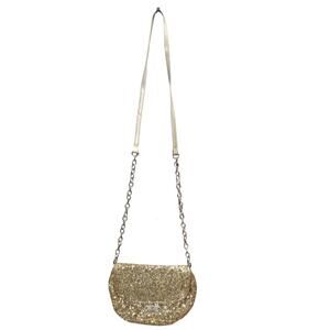 New York & Co. Gold Sequin Cross Body Purse Bag